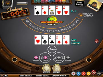 Carribean Poker Spelen voor echt geld bij Kroon Casino